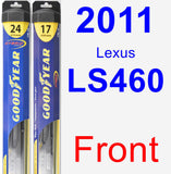 Front Wiper Blade Pack for 2011 Lexus LS460 - Hybrid