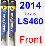 Front Wiper Blade Pack for 2014 Lexus LS460 - Hybrid