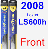 Front Wiper Blade Pack for 2008 Lexus LS600h - Hybrid