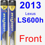 Front Wiper Blade Pack for 2013 Lexus LS600h - Hybrid