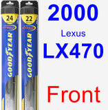 Front Wiper Blade Pack for 2000 Lexus LX470 - Hybrid