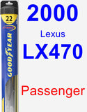 Passenger Wiper Blade for 2000 Lexus LX470 - Hybrid