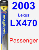 Passenger Wiper Blade for 2003 Lexus LX470 - Hybrid