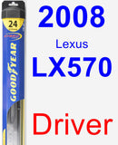 Driver Wiper Blade for 2008 Lexus LX570 - Hybrid