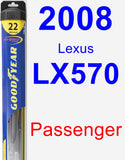 Passenger Wiper Blade for 2008 Lexus LX570 - Hybrid