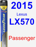 Passenger Wiper Blade for 2015 Lexus LX570 - Hybrid