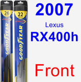Front Wiper Blade Pack for 2007 Lexus RX400h - Hybrid