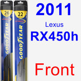 Front Wiper Blade Pack for 2011 Lexus RX450h - Hybrid