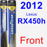 Front Wiper Blade Pack for 2012 Lexus RX450h - Hybrid