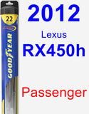 Passenger Wiper Blade for 2012 Lexus RX450h - Hybrid