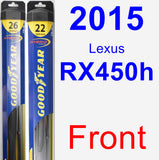 Front Wiper Blade Pack for 2015 Lexus RX450h - Hybrid