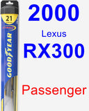 Passenger Wiper Blade for 2000 Lexus RX300 - Hybrid