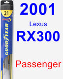 Passenger Wiper Blade for 2001 Lexus RX300 - Hybrid