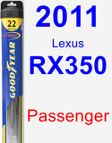 Passenger Wiper Blade for 2011 Lexus RX350 - Hybrid