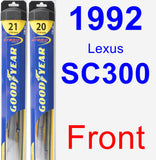 Front Wiper Blade Pack for 1992 Lexus SC300 - Hybrid