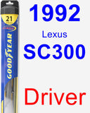 Driver Wiper Blade for 1992 Lexus SC300 - Hybrid