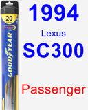 Passenger Wiper Blade for 1994 Lexus SC300 - Hybrid