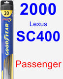 Passenger Wiper Blade for 2000 Lexus SC400 - Hybrid