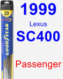 Passenger Wiper Blade for 1999 Lexus SC400 - Hybrid