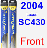 Front Wiper Blade Pack for 2004 Lexus SC430 - Hybrid