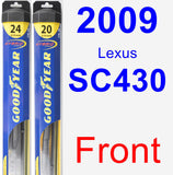 Front Wiper Blade Pack for 2009 Lexus SC430 - Hybrid