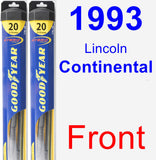 Front Wiper Blade Pack for 1993 Lincoln Continental - Hybrid