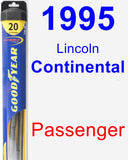 Passenger Wiper Blade for 1995 Lincoln Continental - Hybrid