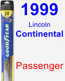 Passenger Wiper Blade for 1999 Lincoln Continental - Hybrid