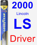 Driver Wiper Blade for 2000 Lincoln LS - Hybrid