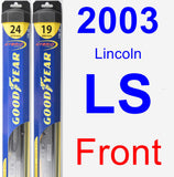 Front Wiper Blade Pack for 2003 Lincoln LS - Hybrid