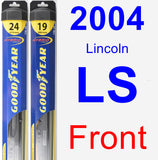 Front Wiper Blade Pack for 2004 Lincoln LS - Hybrid