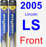 Front Wiper Blade Pack for 2005 Lincoln LS - Hybrid