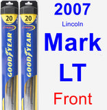 Front Wiper Blade Pack for 2007 Lincoln Mark LT - Hybrid