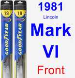 Front Wiper Blade Pack for 1981 Lincoln Mark VI - Hybrid