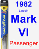 Passenger Wiper Blade for 1982 Lincoln Mark VI - Hybrid