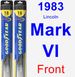 Front Wiper Blade Pack for 1983 Lincoln Mark VI - Hybrid