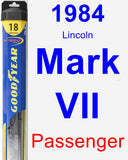 Passenger Wiper Blade for 1984 Lincoln Mark VII - Hybrid