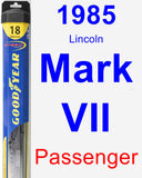 Passenger Wiper Blade for 1985 Lincoln Mark VII - Hybrid