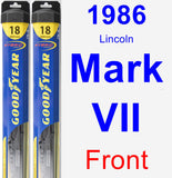 Front Wiper Blade Pack for 1986 Lincoln Mark VII - Hybrid