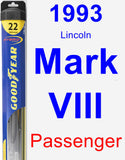 Passenger Wiper Blade for 1993 Lincoln Mark VIII - Hybrid