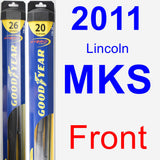 Front Wiper Blade Pack for 2011 Lincoln MKS - Hybrid