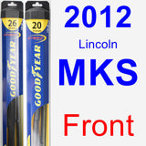 Front Wiper Blade Pack for 2012 Lincoln MKS - Hybrid