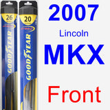 Front Wiper Blade Pack for 2007 Lincoln MKX - Hybrid