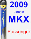 Passenger Wiper Blade for 2009 Lincoln MKX - Hybrid
