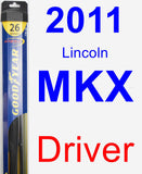 Driver Wiper Blade for 2011 Lincoln MKX - Hybrid