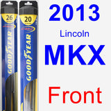 Front Wiper Blade Pack for 2013 Lincoln MKX - Hybrid