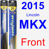 Front Wiper Blade Pack for 2015 Lincoln MKX - Hybrid
