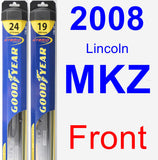 Front Wiper Blade Pack for 2008 Lincoln MKZ - Hybrid