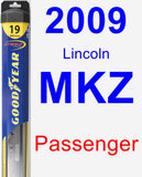 Passenger Wiper Blade for 2009 Lincoln MKZ - Hybrid