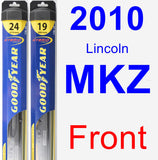 Front Wiper Blade Pack for 2010 Lincoln MKZ - Hybrid